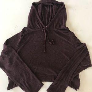 Brandy Melville Maroon hoodie cropped